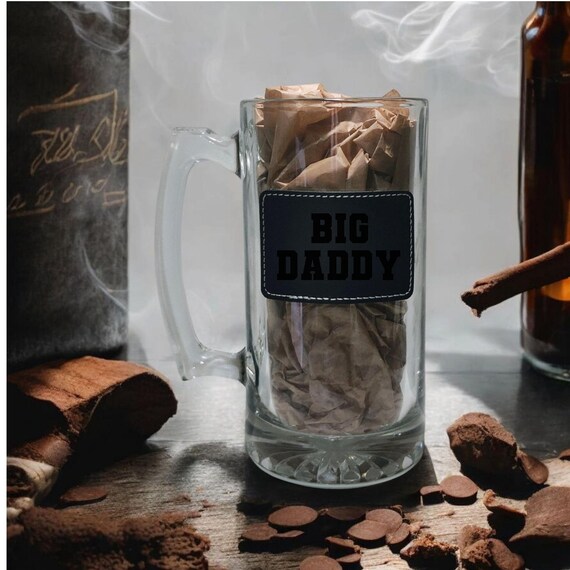 Big Daddy Personalized Beer Mug for Father's Day, Groomsman Gift, Best Man Mug, Custom Groomsmen Gifts, Father's Day Gift