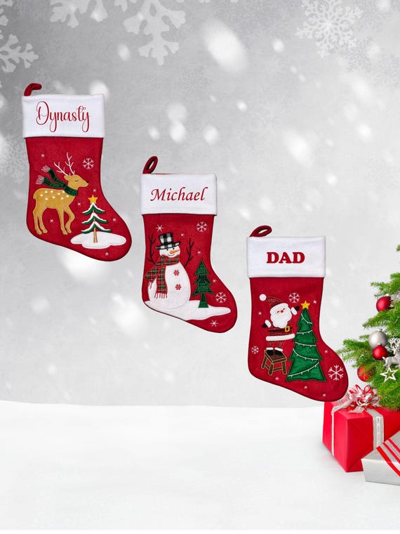 Personalized Reindeer Christmas Stocking