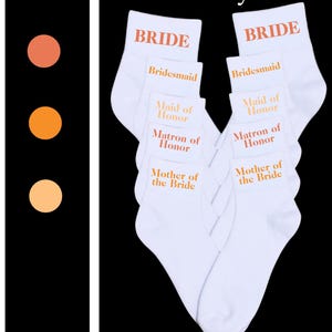 Bridesmaid Gifts - Socks - Wedding socks - Bride - Bridal Shower Gift - Wedding Party- Mother of the Bride