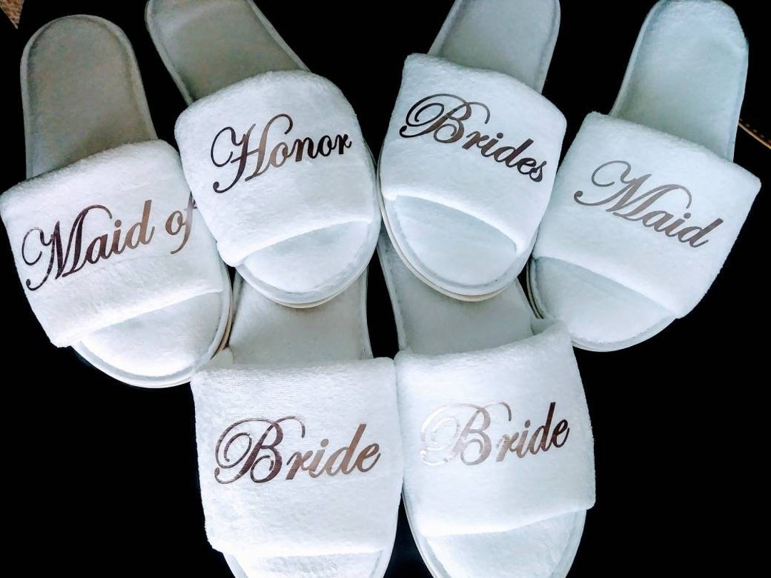 Bridesmaid Slippers Personalized Slippers bridal Party Gifts
