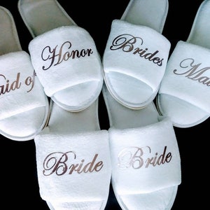 Bridesmaid Slippers Personalized Slippers bridal Party Gifts ...