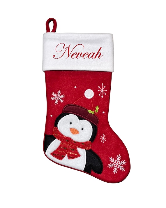 Personalized Family Christmas Stockings: 2025 3d Animals, Holiday Decor, Custom Names, Snowman, Deer, Penguin