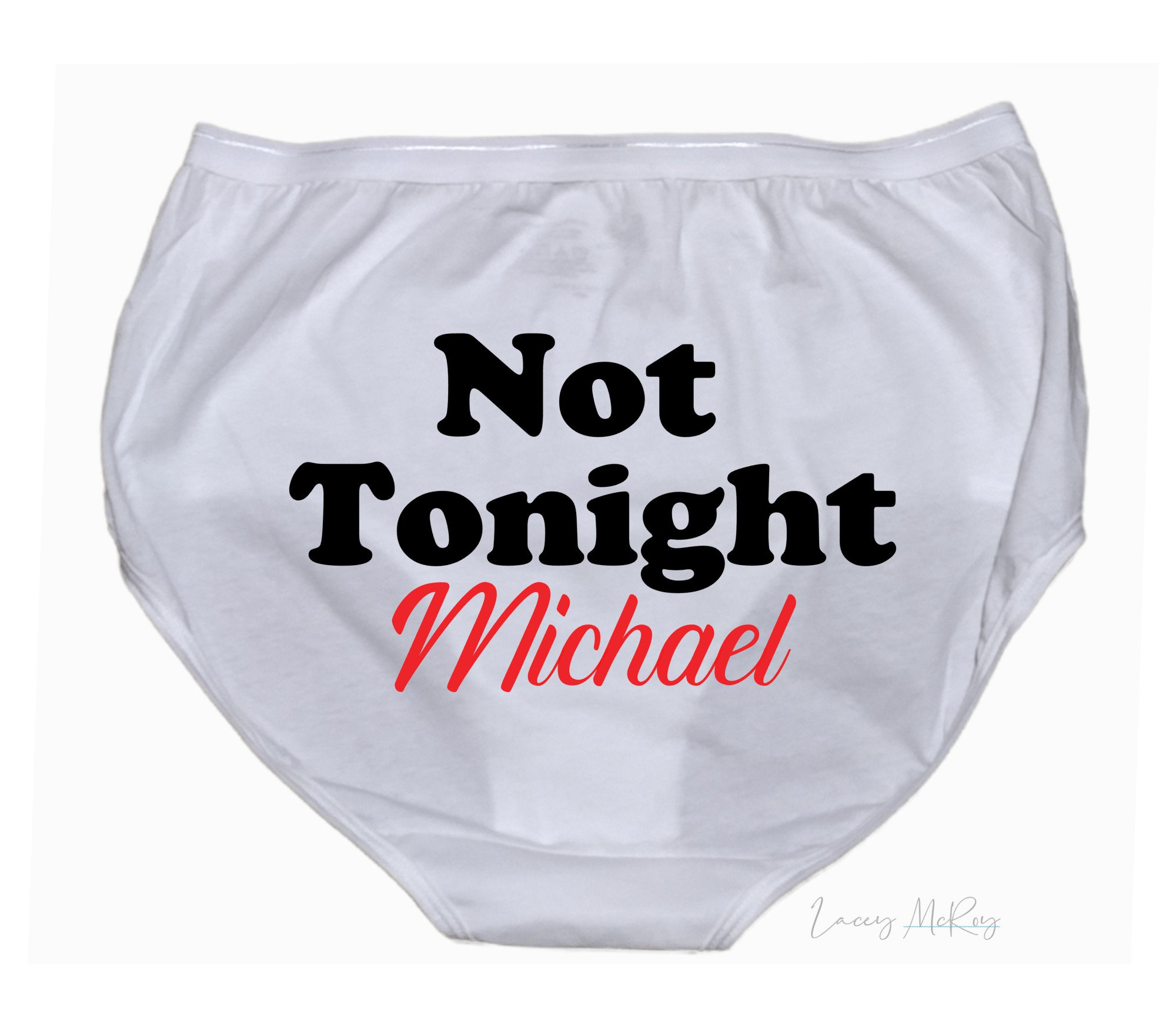 Personalized Underwear - Funny Underwear - Bridal Shower Gift - Bachelorette  Party - Not Tonight® Underwear - Bachelorette Gift for Bride