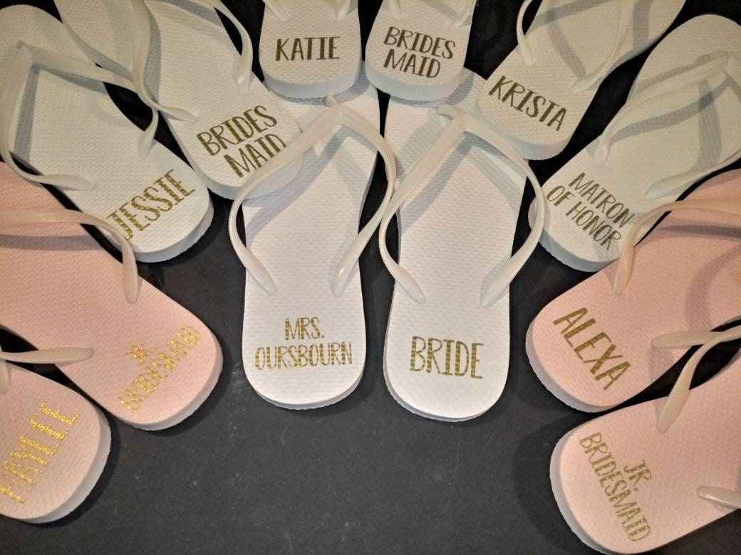 Personalized Flip Flop Wedding Favors