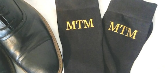 Monogrammed Groomsmen Socks: Wedding Party Gifts, Customizable Casual Socks