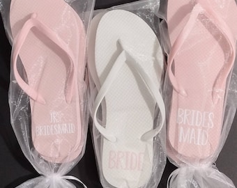 Personalized Wedding Flip Flops: Bride & Bridesmaid Gifts