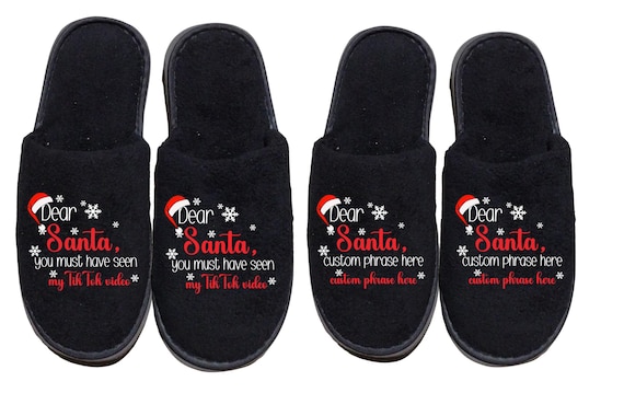Dear Santa Christmas Slippers: Custom Family Matching Pajama Slippers