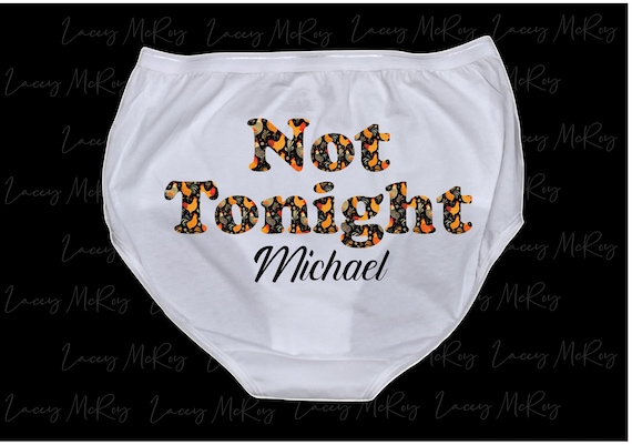 Bride Panties - Chicken Pattern - Bridal Shower Gift  - Bachelorette Party - Not Tonight® Underwear - Bachelorette Gift for Bride