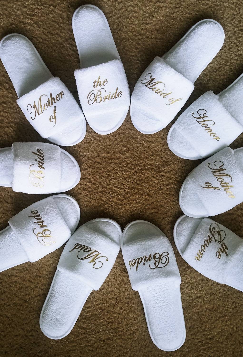 bridal party slippers