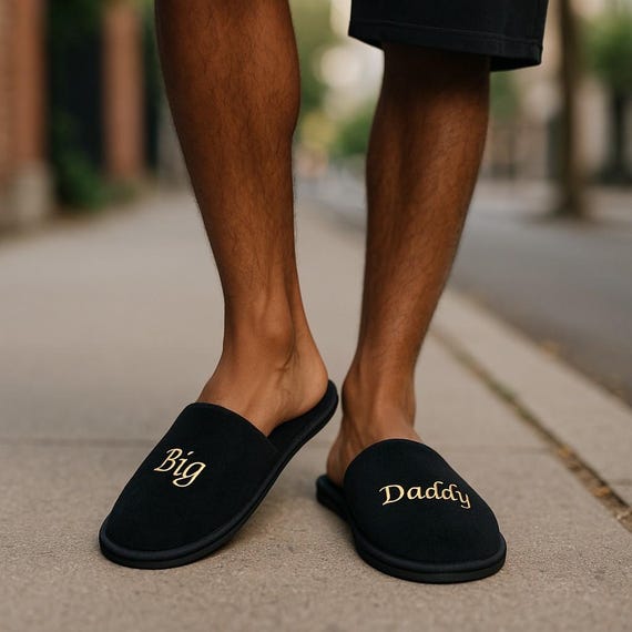 Big Daddy Slippers - Personalized Slippers - Slippers for him - Grooms Men Slippers - Husband - Father's Day Gift