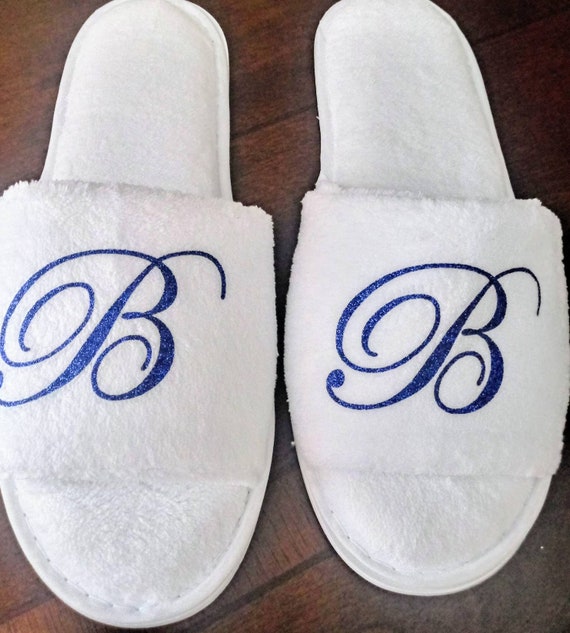 monogrammed slippers