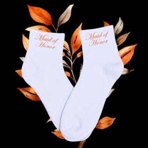 Maid of Honor Socks: Bridal Party Gift