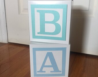 baby blocks shower decorations alphabet custom name items