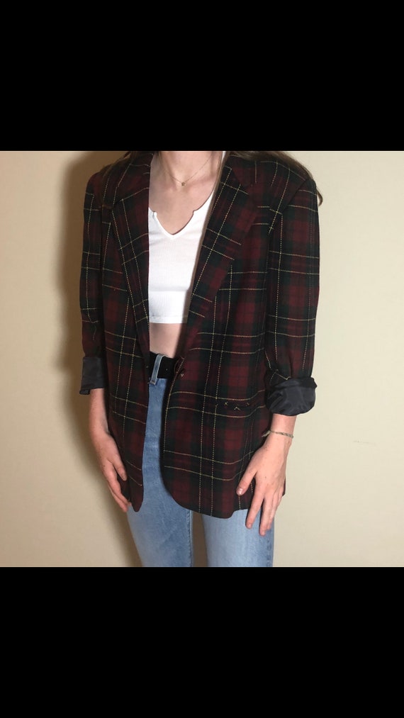 Vintage 1980’s plaid blazer