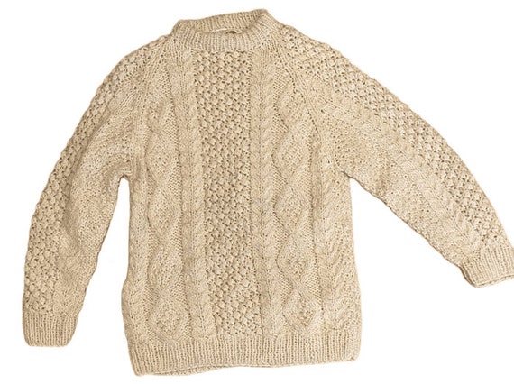 Hand knit fisherman sweater