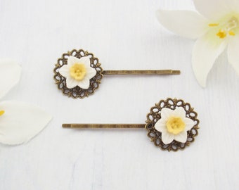 Items Similar To Light Pink Flower Hair Pins Dainty Pink Wedding