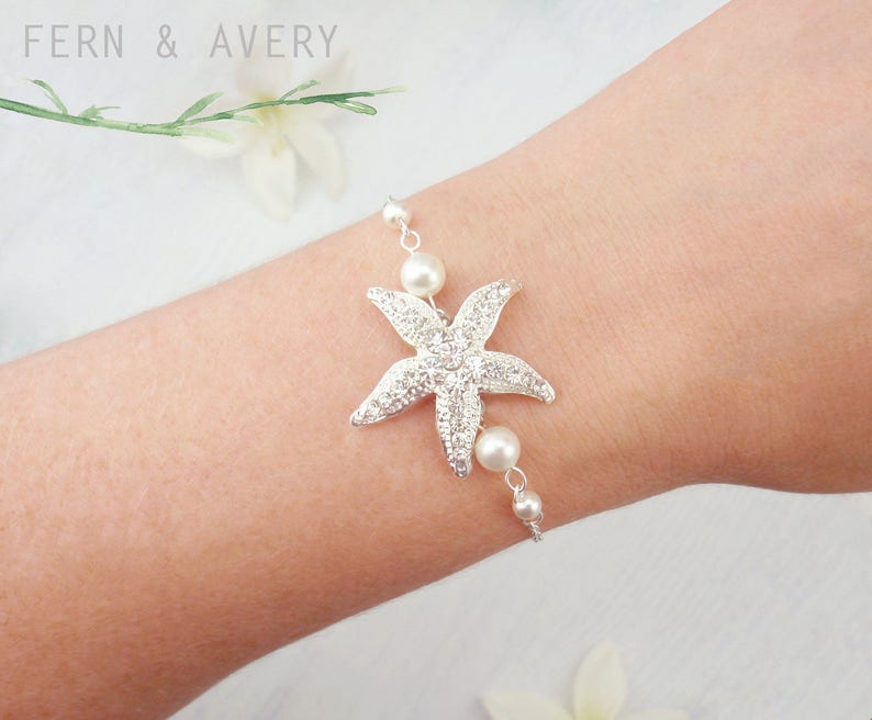 gold or silver crystal starfish hair pins Choose rose gold 2 starfish bobby pins Beach wedding hair pins