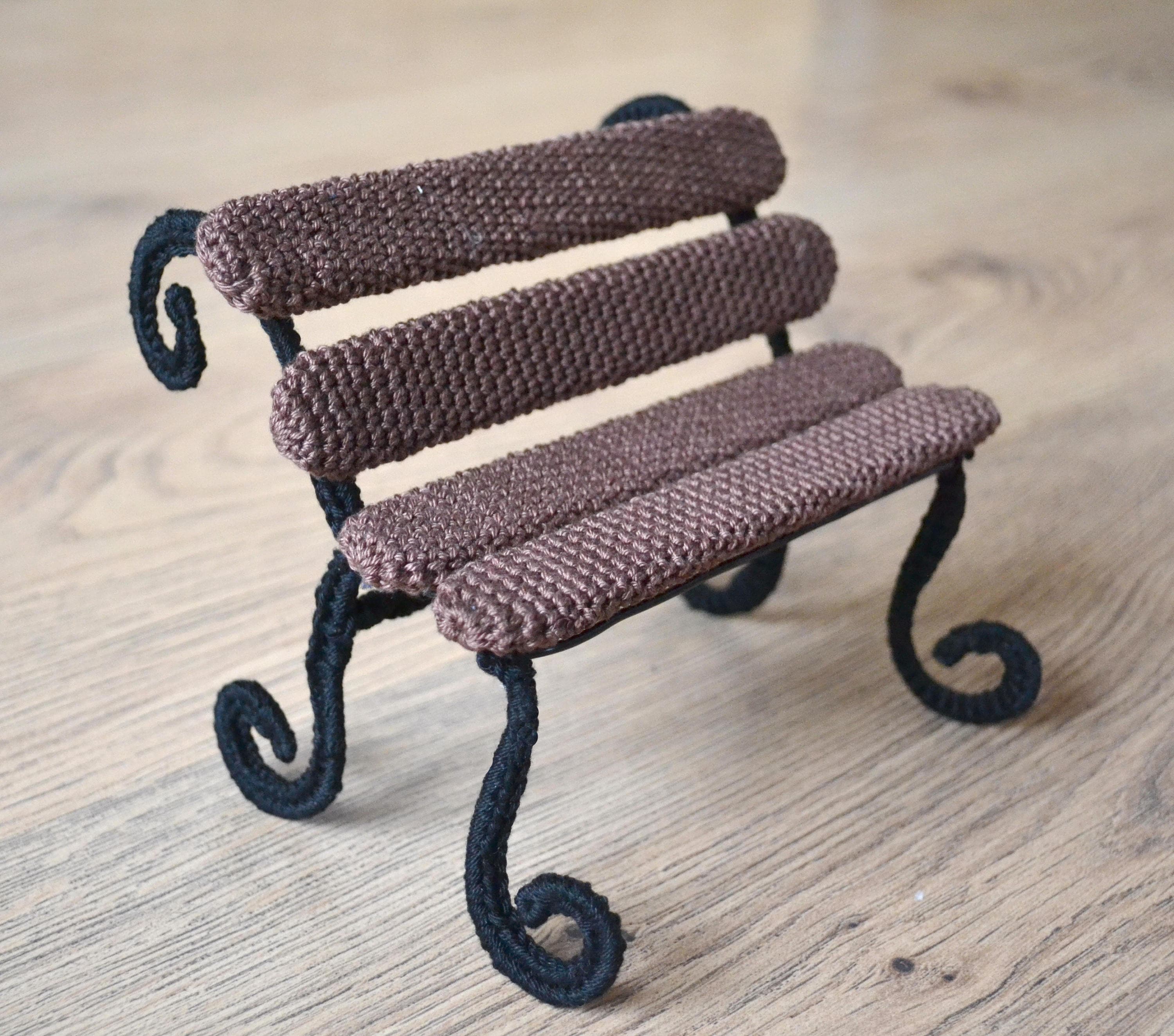 HEMOTON Mini Panca In Legno Per Giardino Delle Fate - Arredo In Miniatura Per Casa Delle Bambole E Terrari - 2