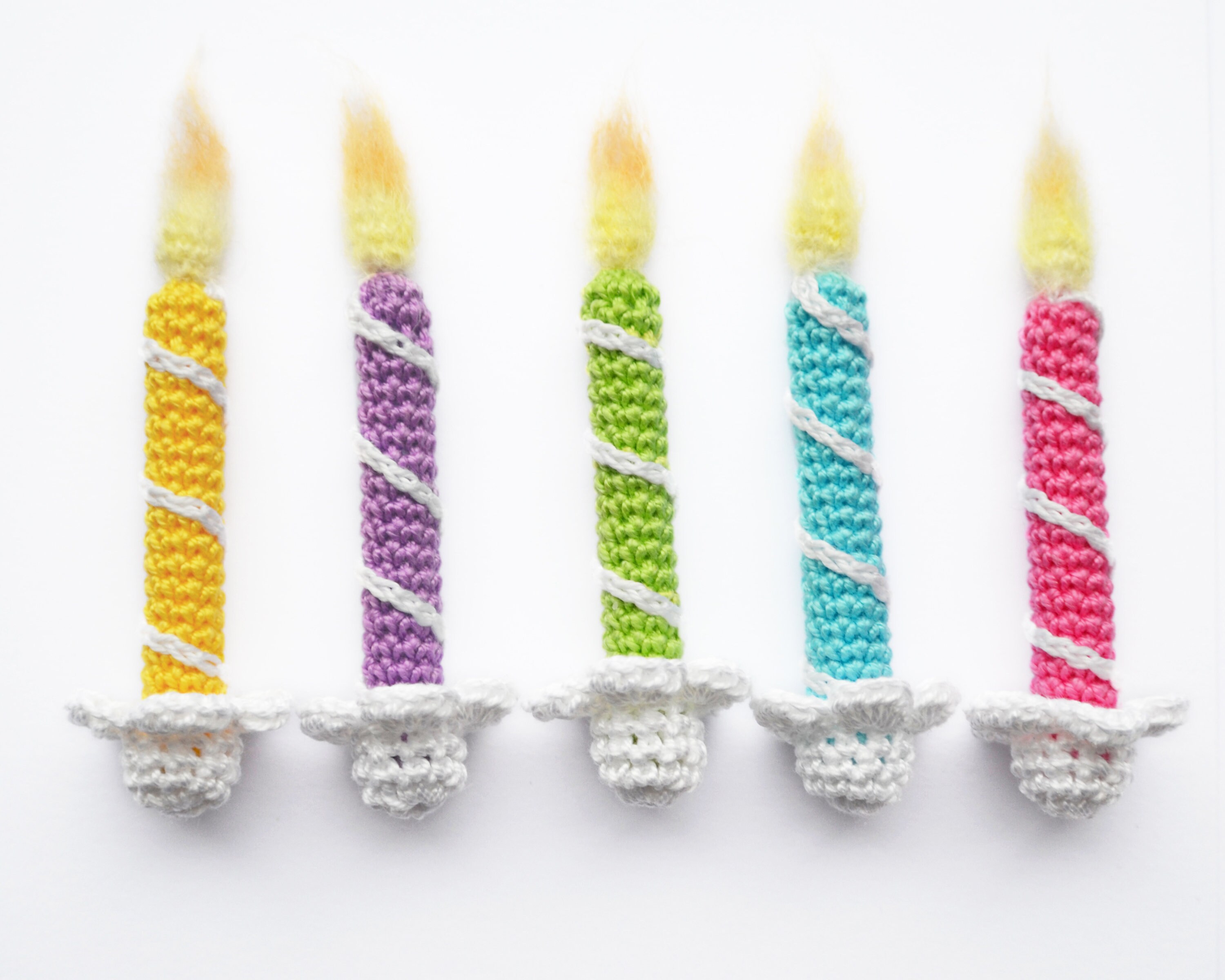 Birthday Candles Crochet Pattern Cake Candle Realistic Etsy UK