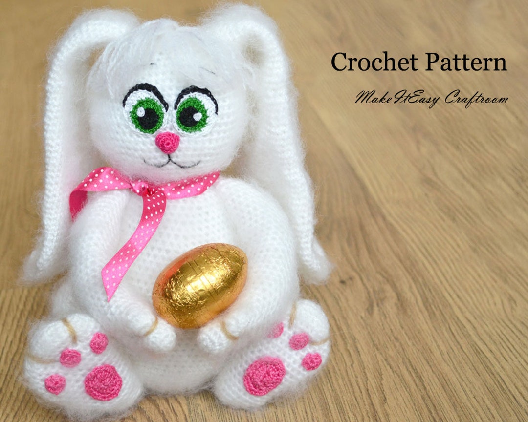 Crochet Bunny Amigurumi Pattern PDF Rabbit Toy Floppy Ears Bunny Long ...