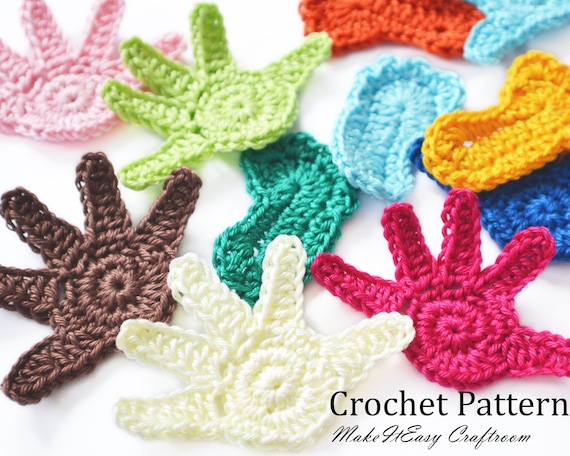 Crochet Baby Handprint & Footprint Applique Pattern (PDF)