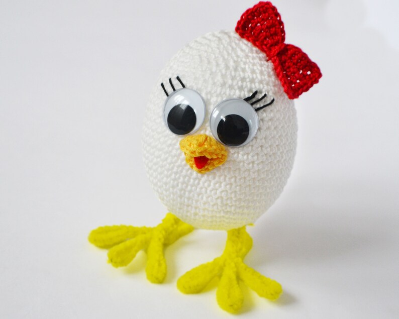 Easter chicken Crochet pattern Baby chicks amigurumi Crocheted farm birds Egg hunt Chicken ornament Easter patterns PDF 画像 6