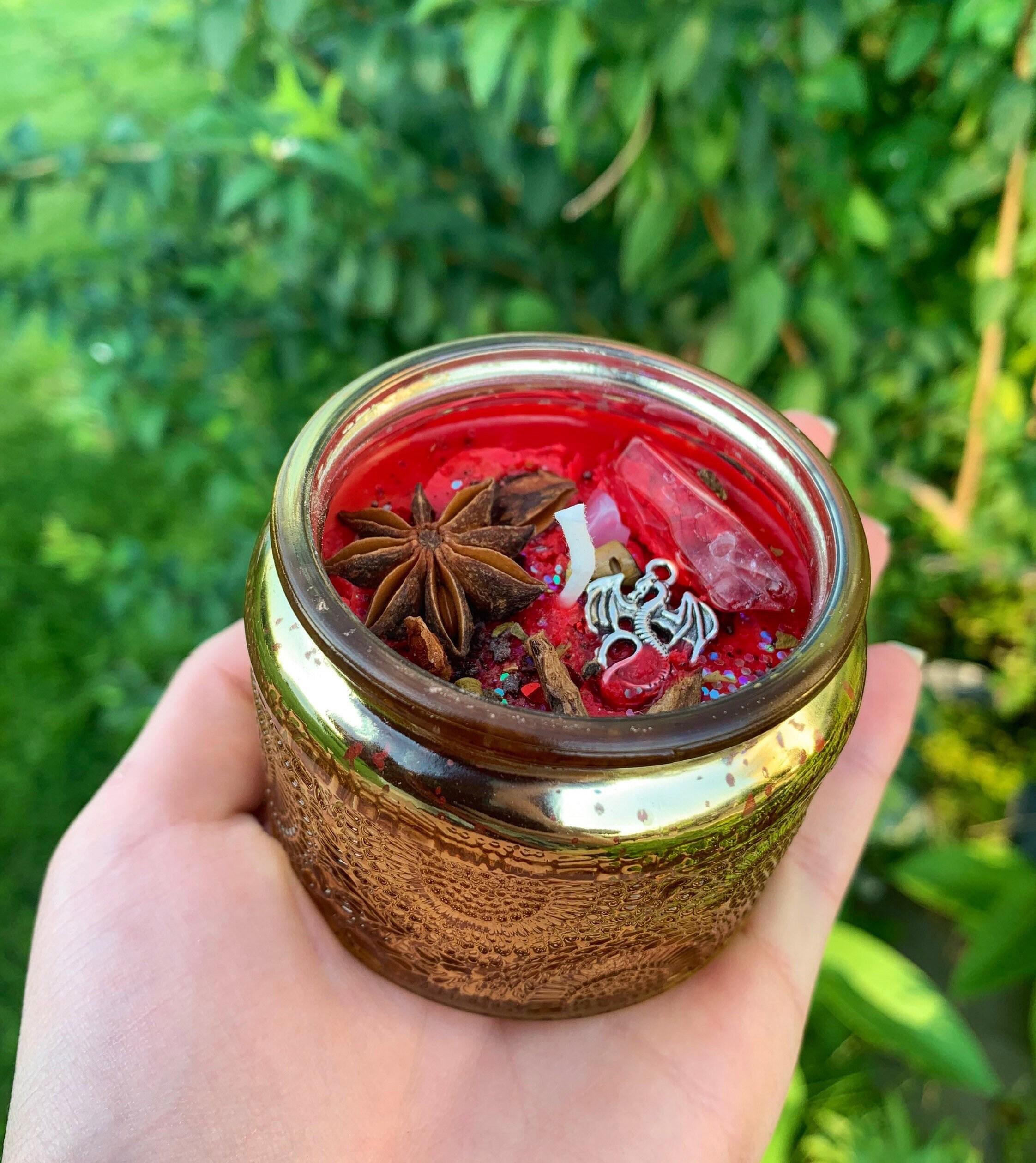 Dragons Blood 4oz Soy Wax Candles Dragons Blood Resin Candle Crystal ...