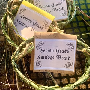 Organic Lemon Grass Braids For incense