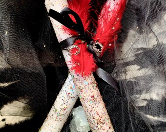 One 10 inch self love Vampire Taper Candle