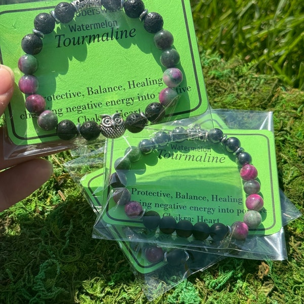 Watermelon Tourmaline Bracelet