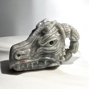 Carved Agate Dragon Head Sculpture