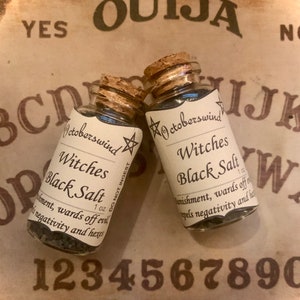 Witches Black Salt with Essential oils & Crystals