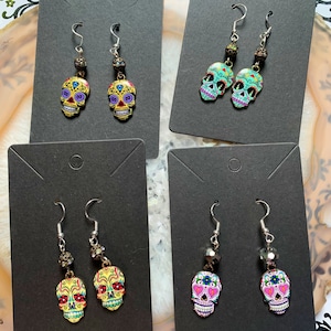 Day of the dead sugar skull Earrings