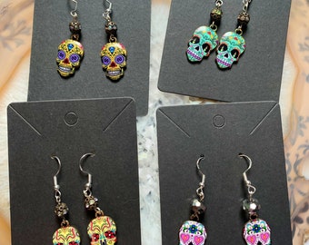 Day of the dead sugar skull Earrings