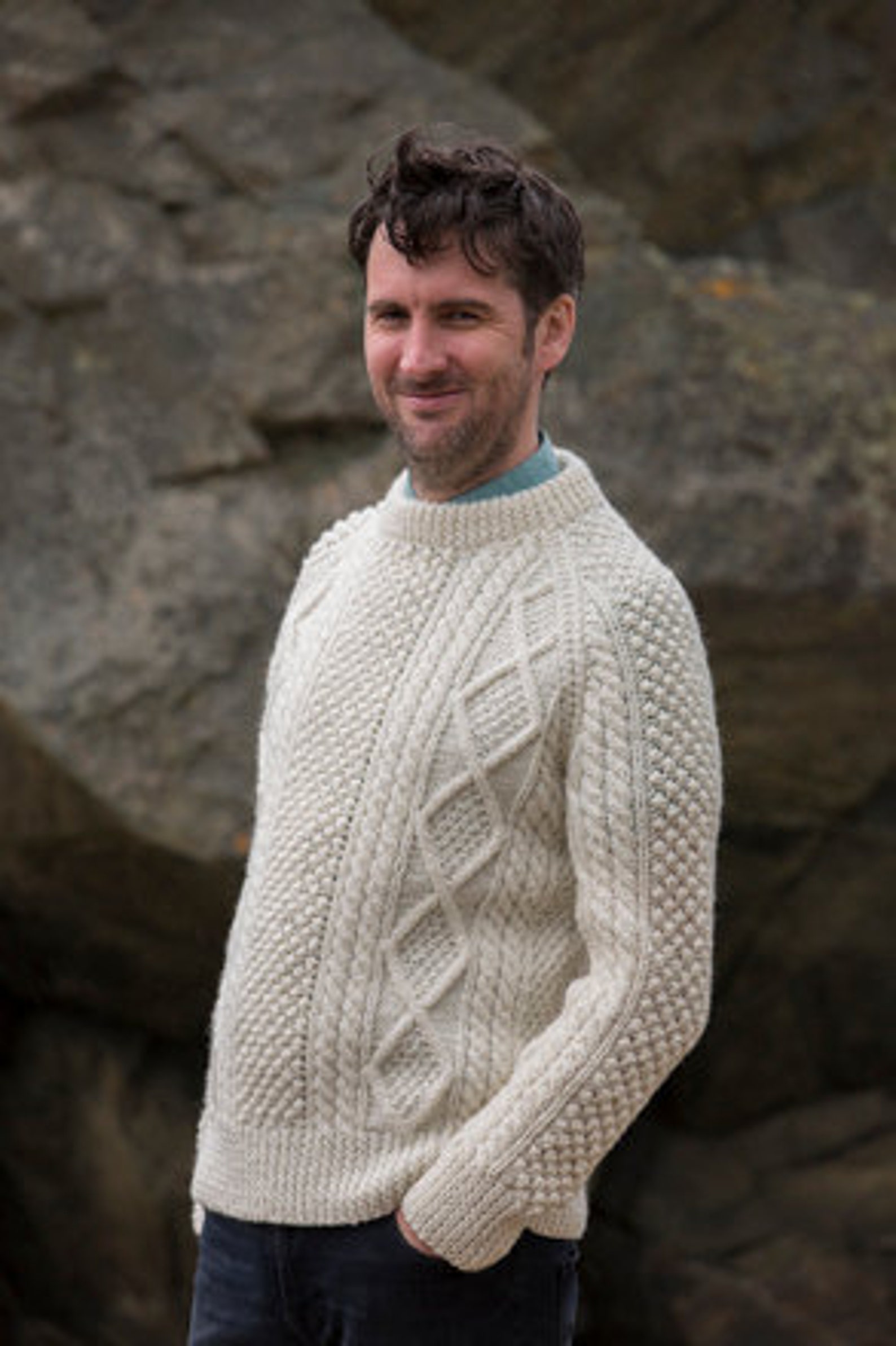 The Genuine Irish Hand Knit Aran Sweater Irish Aran Etsy