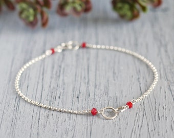 Circle Link Charm Chain Bracelet