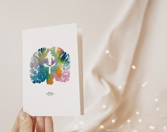 Mental Health Greeting Cards - Neuroscience Thank You Cards - Nurse Gift - Medical Student Cards - 80th Birthday Card - Graduation Card