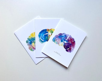 Tarjetas de felicitación de neurología veterinaria - Regalo para veterinarios - Regalo para técnicos veterinarios - 12 tarjetas en blanco + sobres - Tarjetas de agradecimiento veterinarias