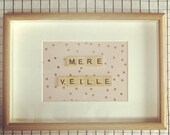 Reloj de madre Scrabble de mesa