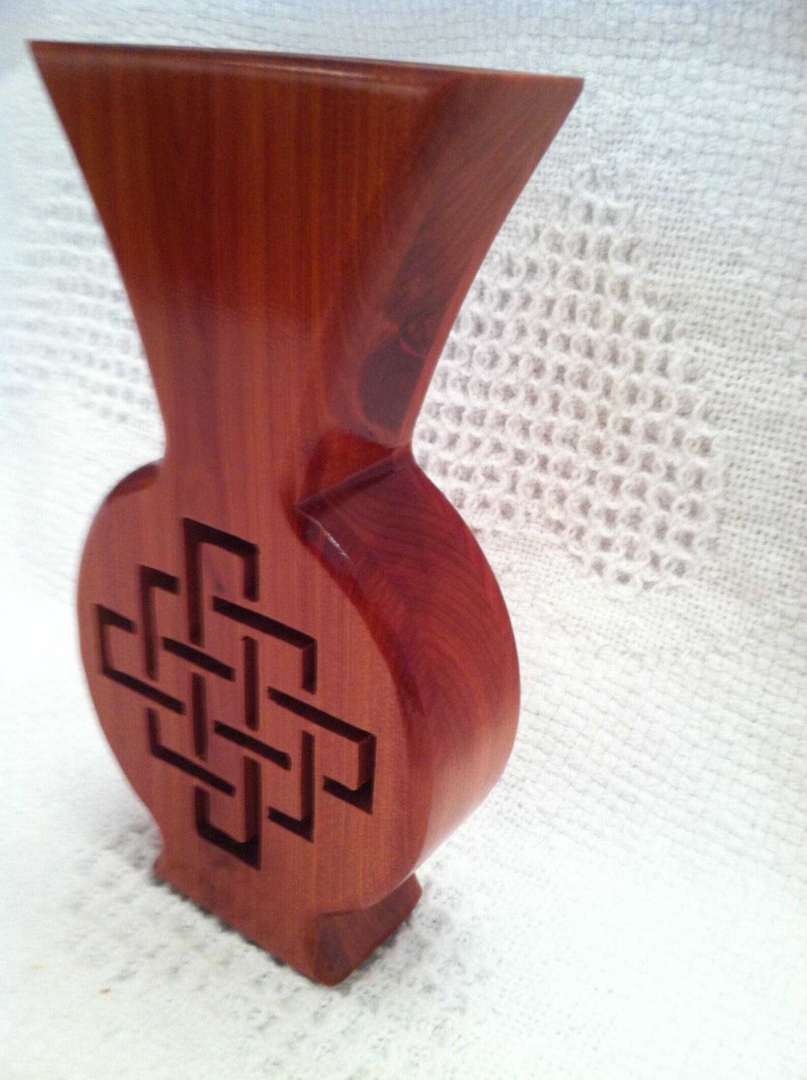 The Amelia Scroll saw Vase Cedar Etsy