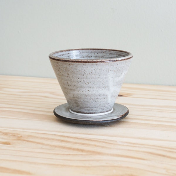 Pour over in Fog Grey, ceramic pour over, coffee pour over, coffee filter, coffee dripper