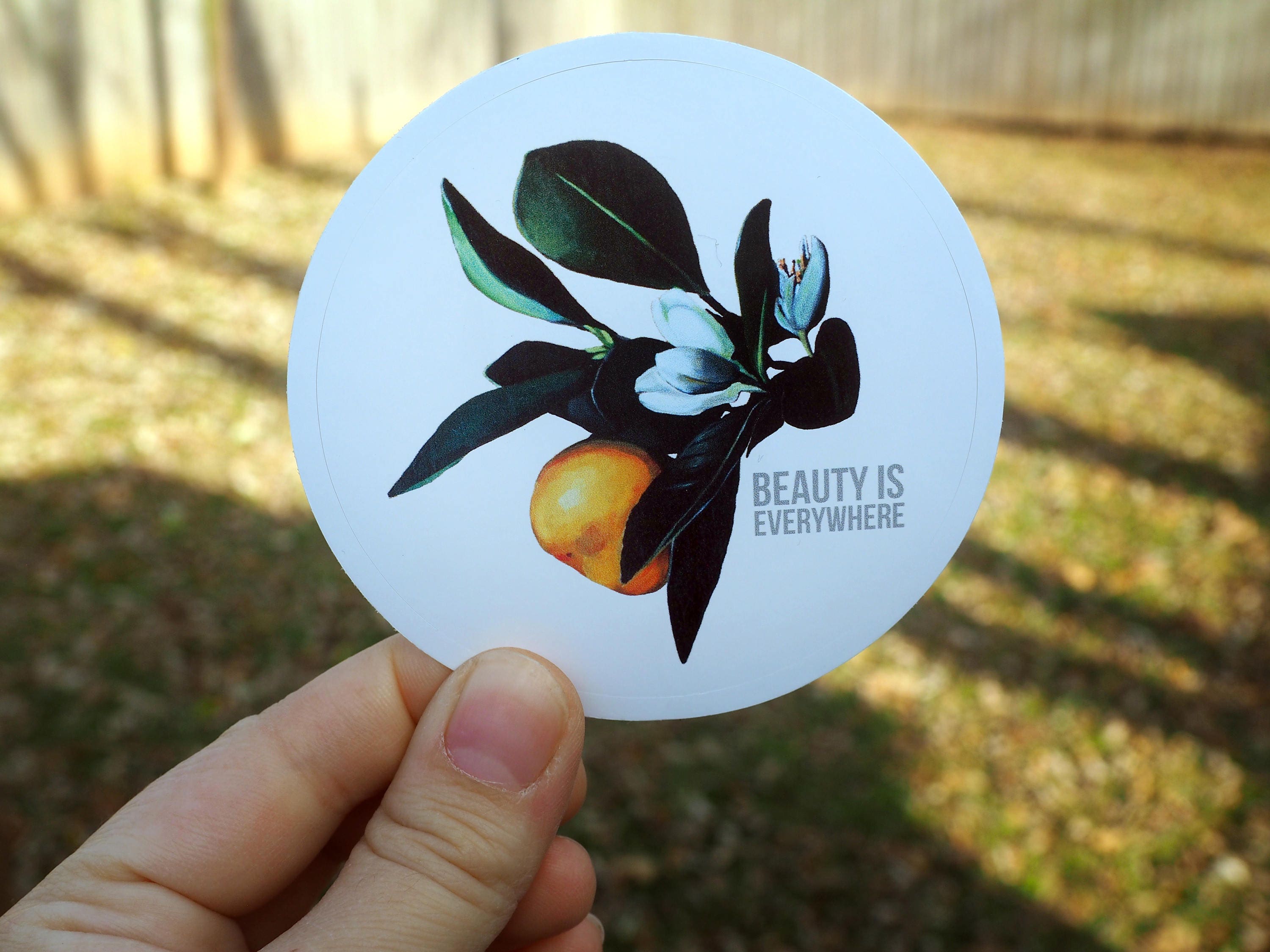 Original Art Sticker, Orange, Laptop Sticker, Phone Sticker, iPad ...