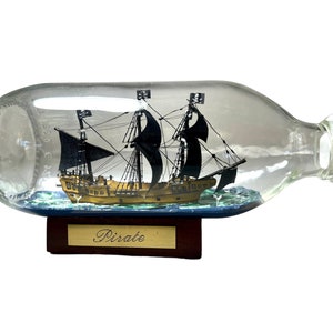 Pirate ship in a bottle