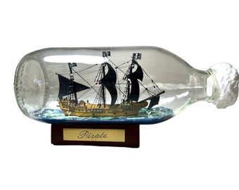 Pirate ship in a bottle