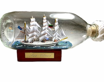 The Famous Sea Cloud ship in a bottle, ship in bottle