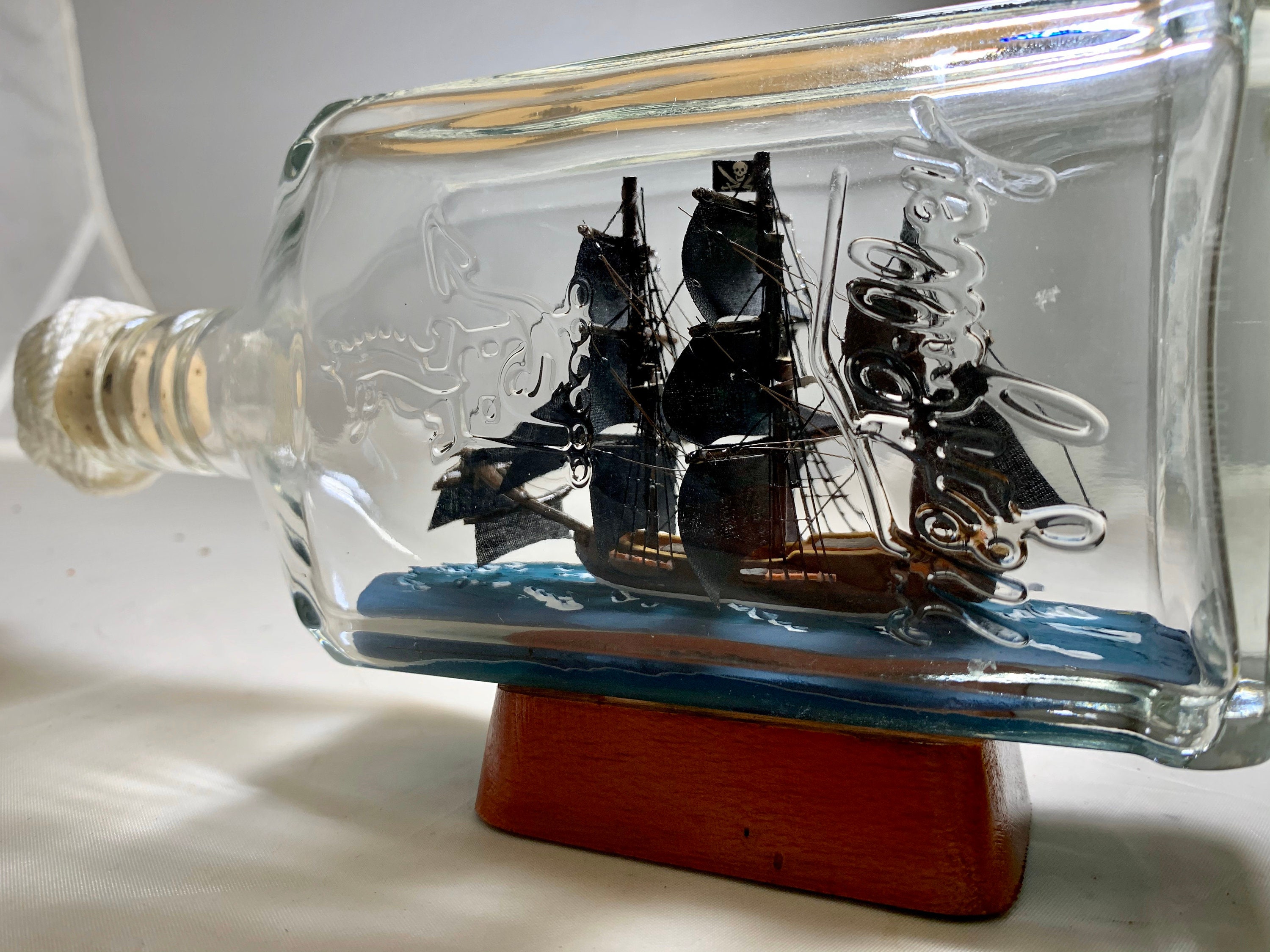 Pirate Ship In A Bottle Etsy