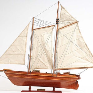 The America Racing Yacht (LARGE) nautical decor partial mast,stand) assembled