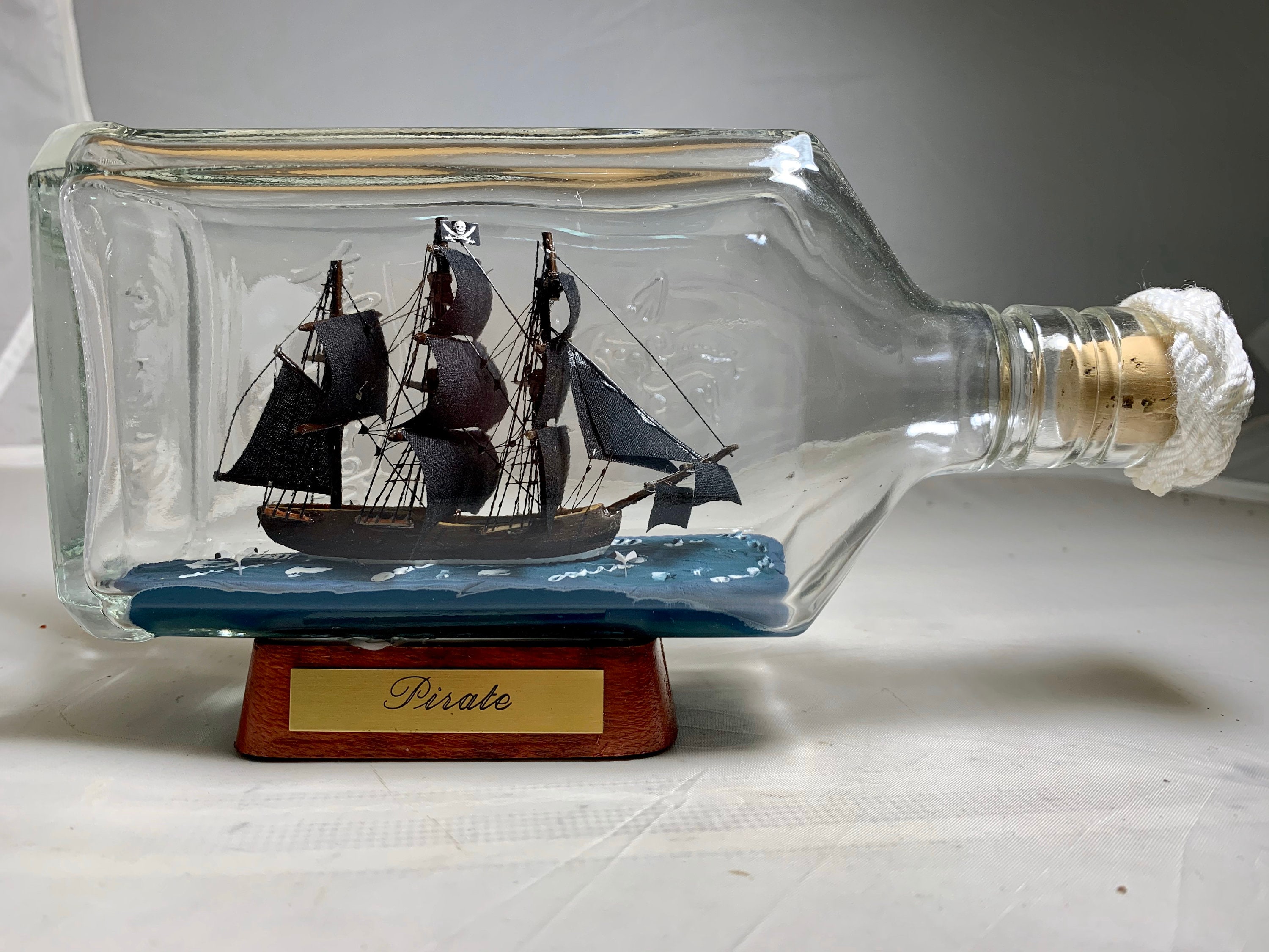 Pirate Ship In A Bottle Etsy