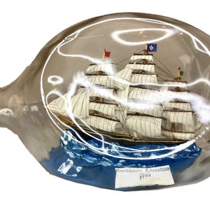 Karibische abenteuer 1930 Schiff in einer Prise Flasche
