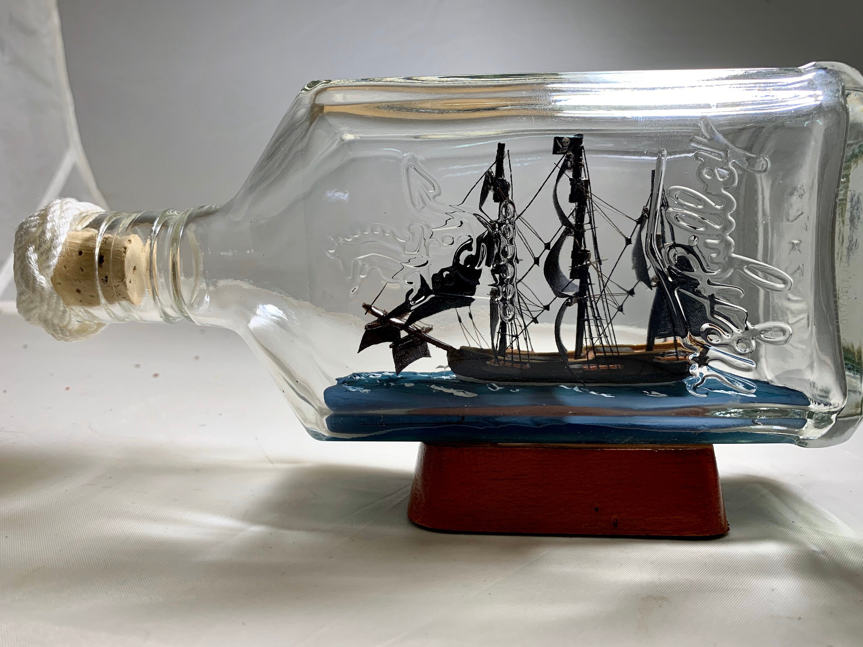 Pirate Ship In A Bottle Etsy